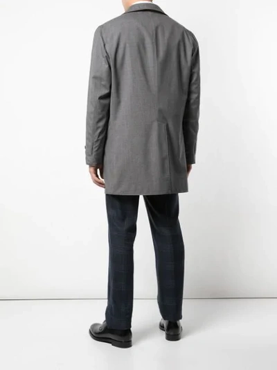 Shop Brunello Cucinelli Reversible Trench Coat In Grey