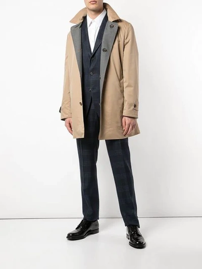 BRUNELLO CUCINELLI REVERSIBLE TRENCH COAT - 灰色