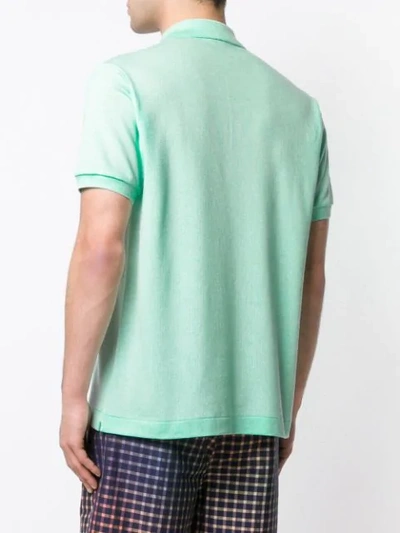 Shop Lacoste Contrast Logo Polo Shirt In Green