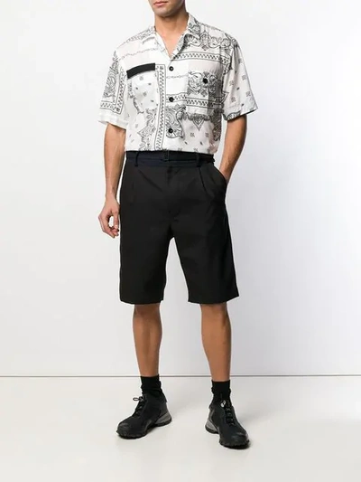 Sacai Bandana Print Shirt In White