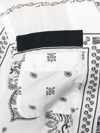 Sacai Bandana Print Shirt In White