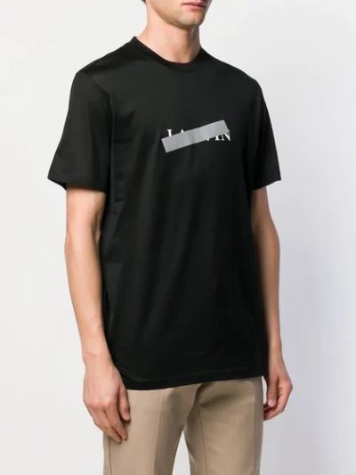 Shop Lanvin Printed Logo T-shirt In Black
