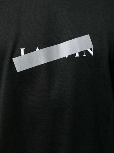 Shop Lanvin Printed Logo T-shirt In Black