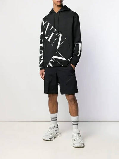 VALENTINO VLTN MACROGRID HOODIE - 黑色