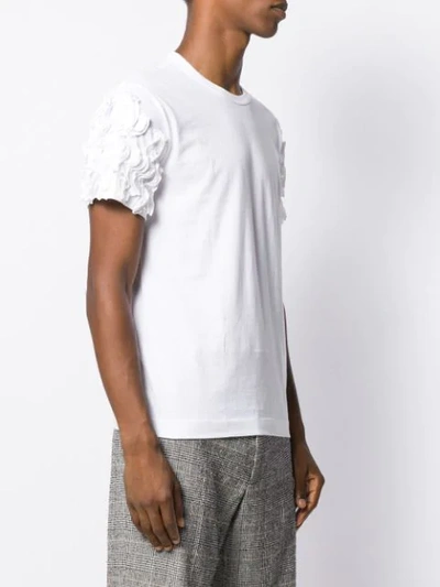 Pre-owned Comme Des Garçons Ruffle Appliqués T-shirt In White