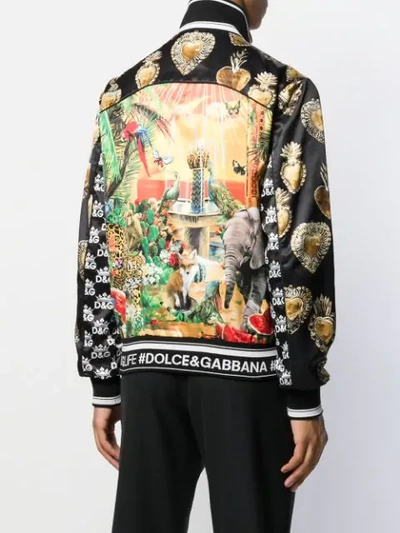 Shop Dolce & Gabbana Printed Bomber Jacket In S9000