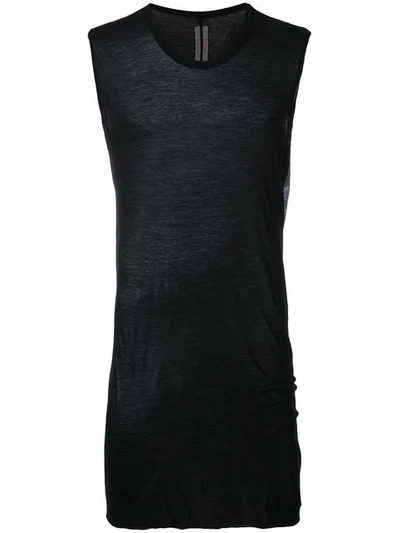 Shop Rick Owens Longline Tank Top In Black