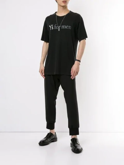 Pre-owned Yohji Yamamoto Y's For Men Print T-shirt In Black