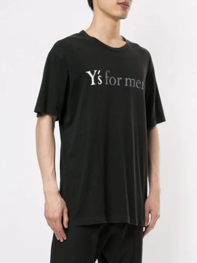 Pre-owned Yohji Yamamoto Y's For Men印花t恤 In Black