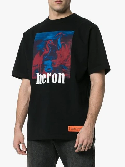 HERON PRESTON HERON PRINTED T-SHIRT - 黑色