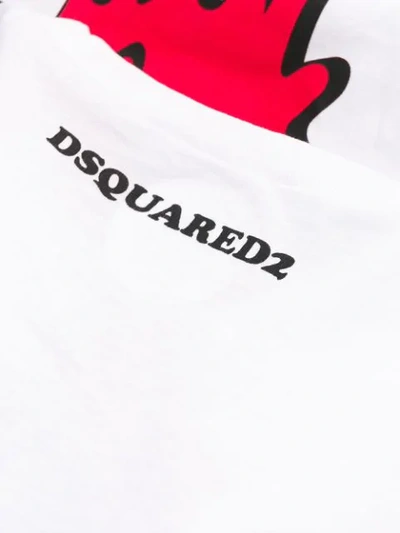 Shop Dsquared2 'acid²'-print T-shirt In White