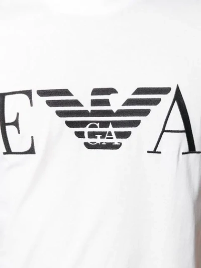 EMPORIO ARMANI LOGO PRINT T-SHIRT - 白色