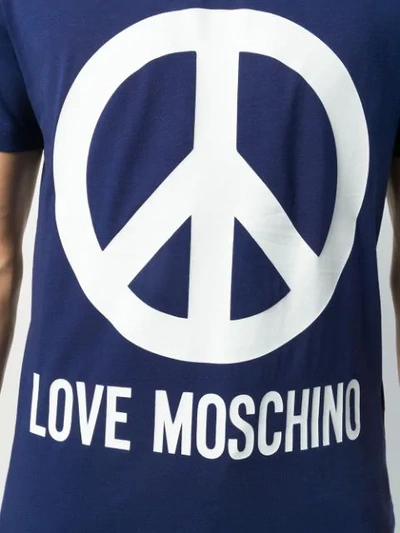 Shop Love Moschino Printed T-shirt In Blue