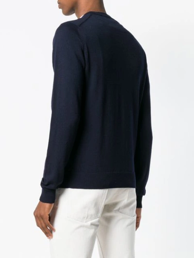 Shop Ami Alexandre Mattiussi Ami De Coeur Sweater In Blue