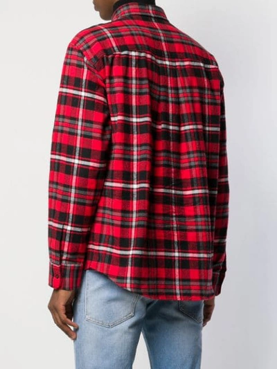 Shop Dsquared2 Icon Plaid Shirt In Red