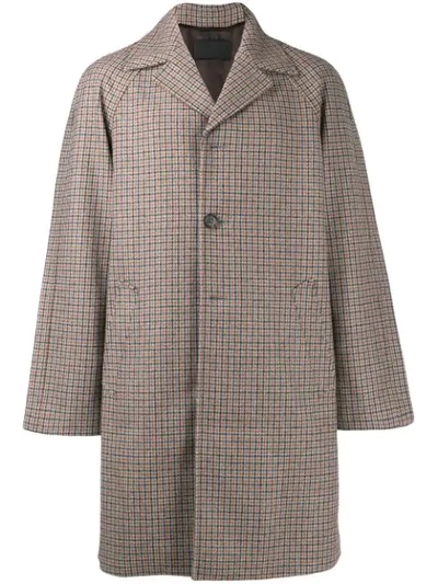 Shop Prada Tweed Single-breasted Coat In F0040 Cammello