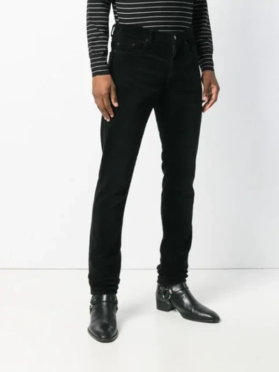 Shop Saint Laurent Curdoroy Trousers In Black