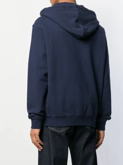 Shop Maison Margiela Stereotype Hoodie In Blue