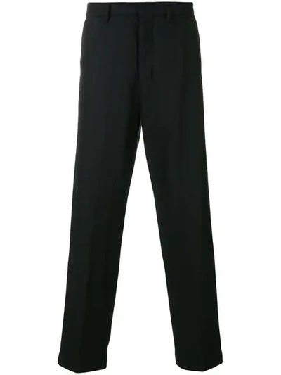 Shop Ami Alexandre Mattiussi Wide Fit Trousers In Black