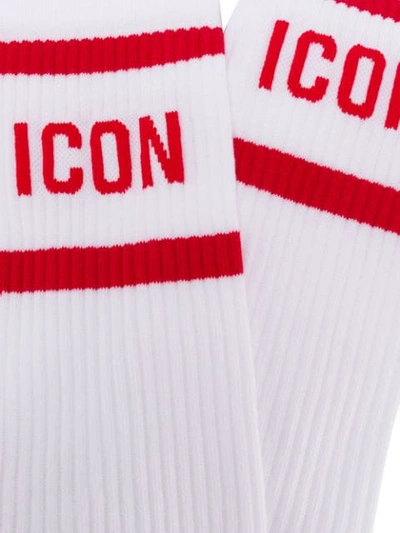 Shop Dsquared2 'icon' Socken In White