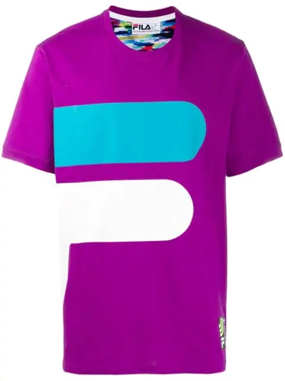 Shop Fila Guilo T-shirt In Purple