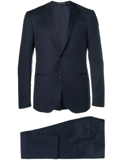 Shop Corneliani Classic Vest Suit In Blue