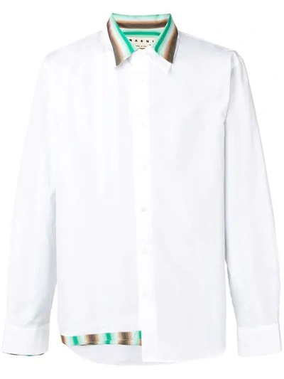 Shop Marni Double Layer Shirt In White