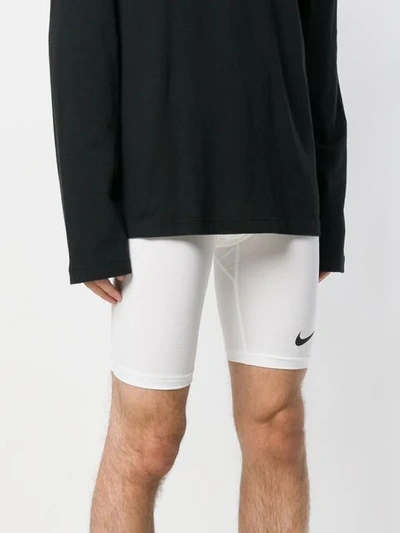 Shop Nike Pro Compression Shorts In White