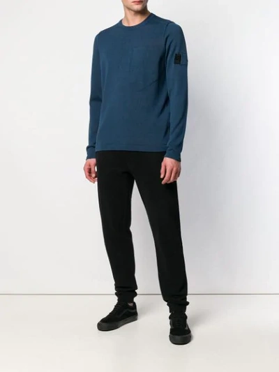 Shop Stone Island Shadow Project Round Neck Jumper In Blue