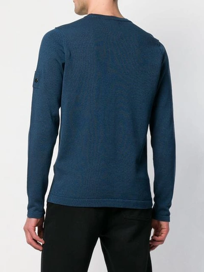 Shop Stone Island Shadow Project Round Neck Jumper In Blue