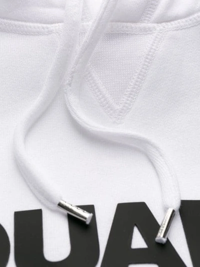 Shop Dsquared2 Graphic Hoodie In White