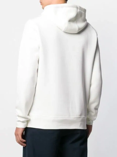 Tommy Hilfiger Logo Print Hoodie In White