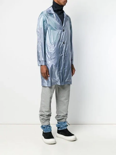 Shop Raf Simons T-shirt Jacket In Blue