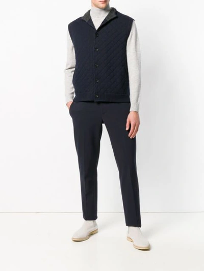 Shop N•peal Quilted Waistcoat In Blue