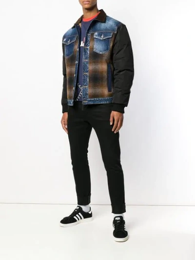 Shop Dsquared2 Hybrid Denim Jacket In Blue