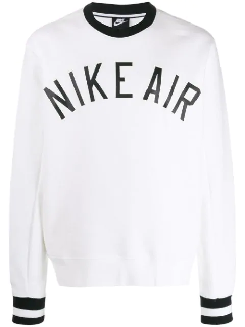 nike air logo sweatshirt white