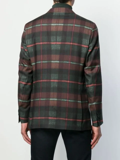 Shop Etro Plaid Blazer Jacket