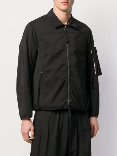 Shop Ziggy Chen Zipped Jacket In Black