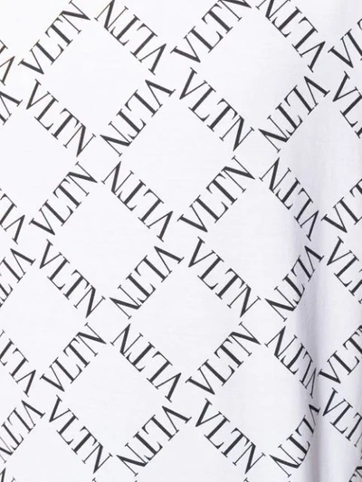 Shop Valentino Vltn Grid T-shirt In White