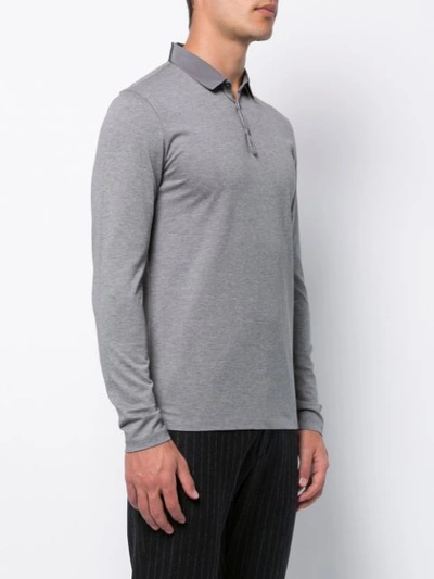 Shop Lanvin Classic Polo Shirt - Grey