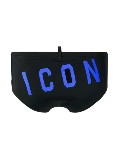 Shop Dsquared2 Icon Swim Slips In Black