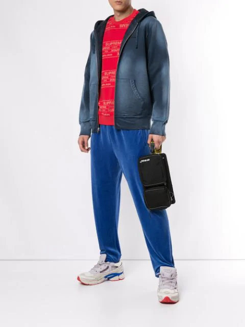 bleached zip up sweatshirt supreme