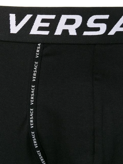 Shop Versace Logo Boxers In A008 Nero