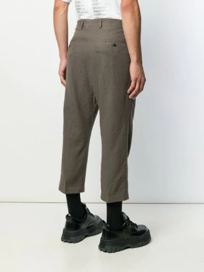 RICK OWENS CROPPED TROUSERS - 大地色
