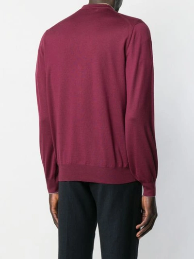 Shop Brunello Cucinelli Slim Cardigan In Red