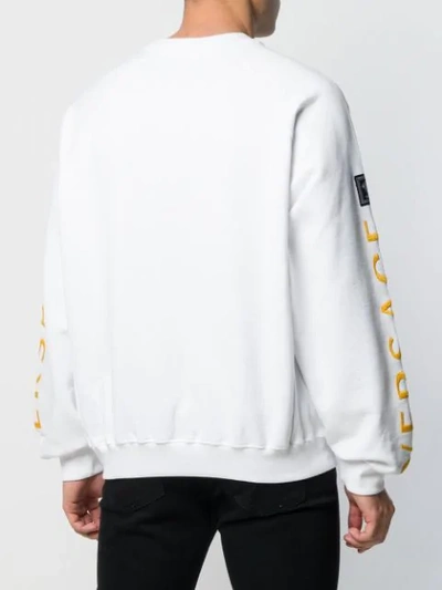 Shop Versace Sweatshirt Mit Stickerei In White