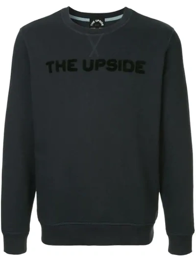 Shop The Upside Logo Patch Sweatshirt In Blue