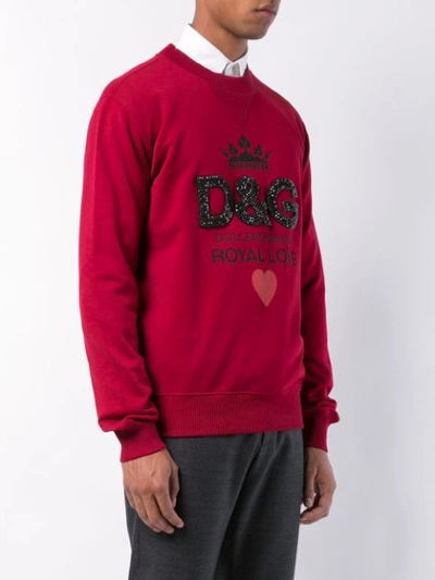 Shop Dolce & Gabbana Royal Love Sweatshirt - Red