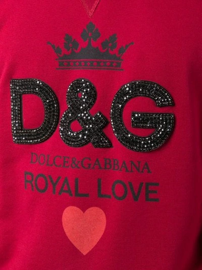 Shop Dolce & Gabbana Royal Love Sweatshirt - Red