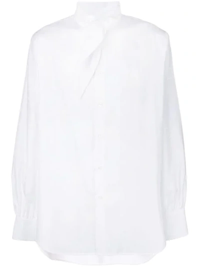 Shop Vivienne Westwood Tie Neck Buttoned Shirt In White